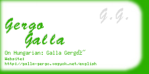 gergo galla business card